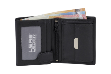 Preview: LEAS Mini Geldbörse mit Riegel extra dünn im Hochformat Echt-Leder, schwarz Preview: LEAS Mini Geldbörse mit Riegel extra dünn im Hochformat Echt-Leder, schwarz